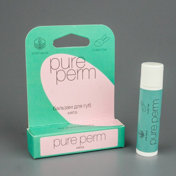 Натуральный бальзам для губ с пчелиным воском Pure Perm Мята — изображение 1