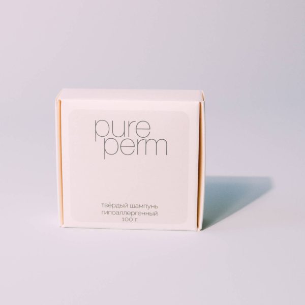 Твердый шампунь для волос Pure Perm Гипоаллергенный 100г — изображение 1