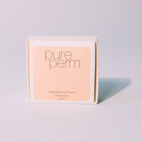 Твердый шампунь для волос Pure Perm Апельсиновый 100г — изображение 1