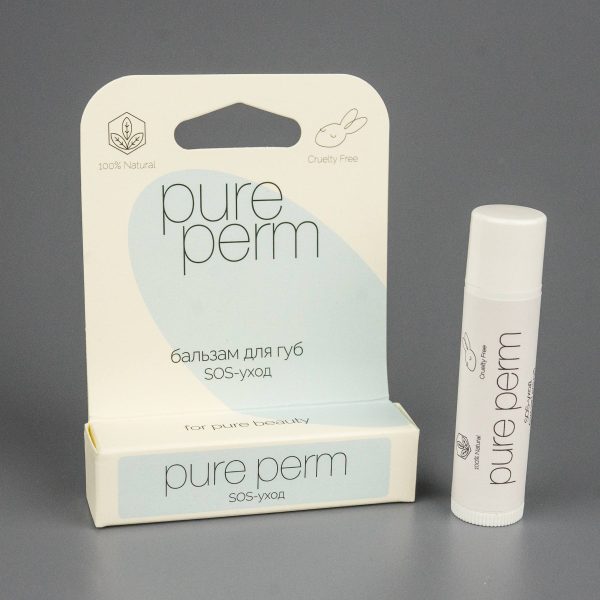Натуральный бальзам для губ с пчелиным воском Pure Perm SOS-уход — изображение 1