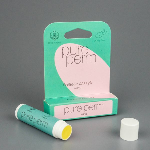 Натуральный бальзам для губ с пчелиным воском Pure Perm Мята — изображение 3