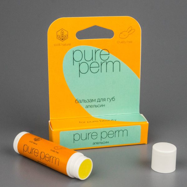 Натуральный бальзам для губ с пчелиным воском Pure Perm Апельсин — изображение 3